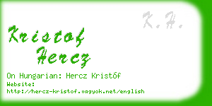 kristof hercz business card